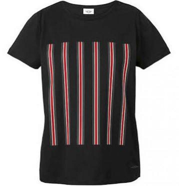 JCW T-shirt MINI kleur stripes zwart dames maat S merchandis