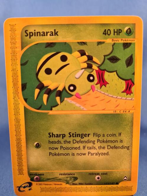 Spinarak 111/147 - Aquapolis, Hobby en Vrije tijd, Verzamelkaartspellen | Pokémon, Gebruikt, Verzenden