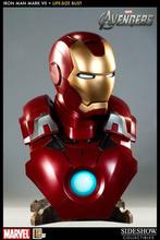 Sideshow Iron Man Mark VII Life Size Bust (zeldzaam), Enlèvement, Comme neuf, Film, Statue, Réplique ou Modèle