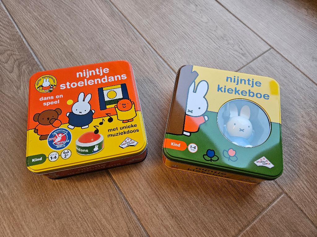 Nijntje Kiekeboe + Stoelendans – leuke kleuterspellen, Kinderen en Baby's, Speelgoed | Educatief en Creatief, Zo goed als nieuw