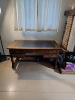 houten bureau met lederen werkblad, Antiek en Kunst, Antiek | Meubels | Tafels, Ophalen