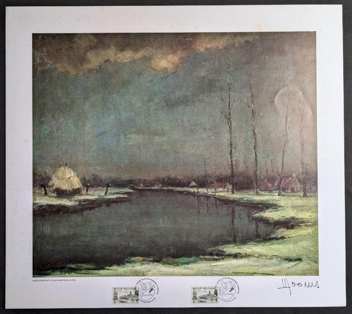 postzegels de Leie - uitgave Vic Dooms - Latems Museum, Postzegels en Munten, Postzegels | Europa | België, Gestempeld, Overig