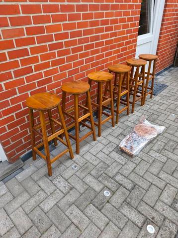 6 tabourets teck (style bar)  beschikbaar voor biedingen