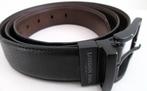 Leder riem zwart 120 cm lang 3.5 cm breed London Fog, Zwart, LONDON FOG, Zo goed als nieuw, Riem of Ceintuur