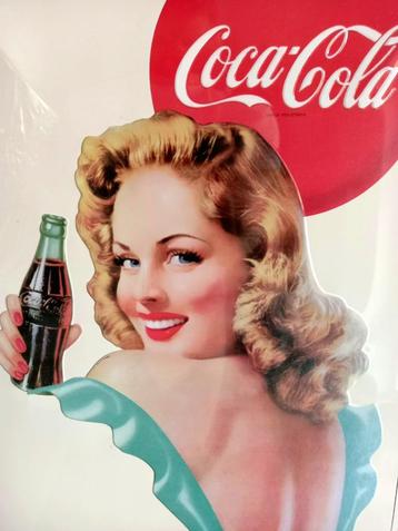 Blikken reclamebord Coca Cola