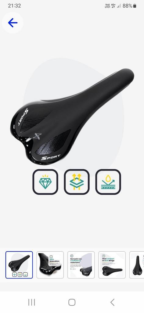 Voltano Race / MTB fietszadel, Fietsen en Brommers, Fietsaccessoires | Overige Fietsaccessoires, Ophalen