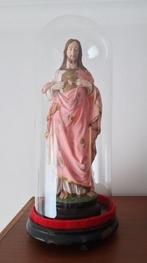 Roze Heilig Hart beeld onder stolp
