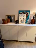 2 witte EKET kastjes, Ophalen, Met deur(en), Nieuw, Minder dan 150 cm