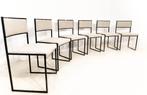 Set van 6 Willy Rizzo eetkamerstoelen, Ophalen of Verzenden, Zwart