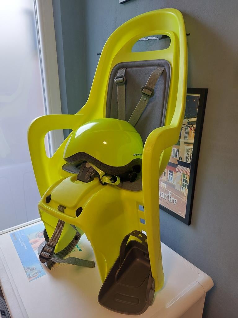Siège vélo enfant polisport décathlon et casque assorti, Enlèvement