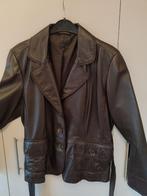 VESTE EN CUIR, Nieuw, GIOVANE, Maat 42/44 (L), Bruin