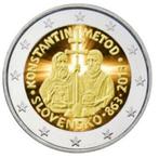 2 euro Slowakije 2013 Cyrillus en Methodius gekleurd, Postzegels en Munten, Munten | Europa | Euromunten, 2 euro, Slowakije, Ophalen of Verzenden