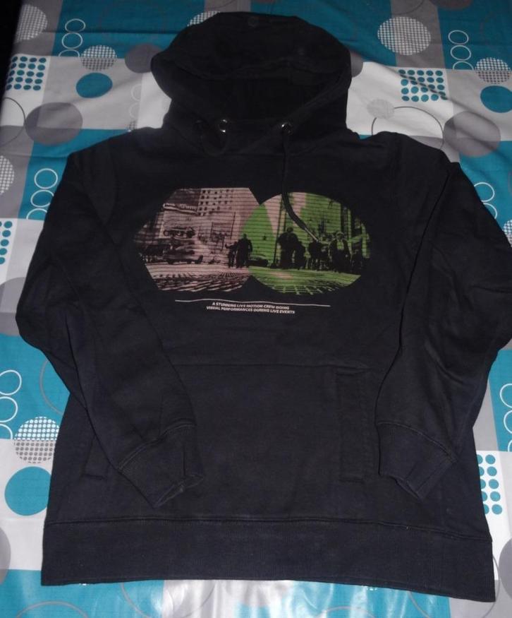 S trui hoodie zwart quarterback kap wintertrui, Kleding | Heren, Truien en Vesten, Gedragen, Maat 46 (S) of kleiner, Zwart, Ophalen of Verzenden
