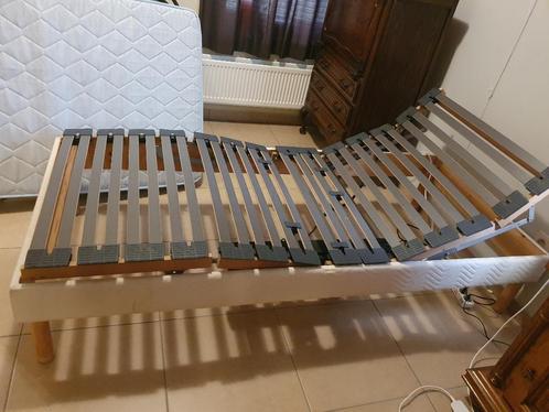 electrisch verstelbaar 1persoonsbedbed, Huis en Inrichting, Slaapkamer | Bedden, Zo goed als nieuw, Eenpersoons, 90 cm, 200 cm