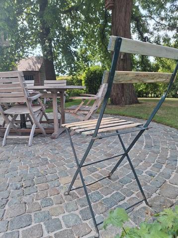 2 chaises de bistrot vintage, pliables, Enlèvement ou Envoi, Comme neuf