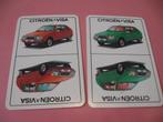 2 losse speelkaarten Citroën Visa (58), Ophalen of Verzenden, Zo goed als nieuw, Speelkaart(en)