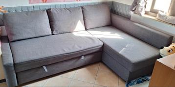 Canapé lit gris tissu ikea beschikbaar voor biedingen