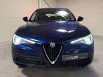 Alfa Romeo Stelvio 2.0 T AWD Super - Leder - velgen 20" -Nav, Auto's, Euro 6, 4 cilinders, Blauw, Leder