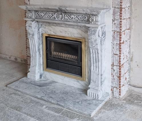Schouw carrara marmer, Huis en Inrichting, Woonaccessoires | Zuilen en Pilaren, Zo goed als nieuw, Ophalen