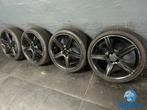 VAG VW Audi Seat Skoda 19 inch zwarte velgen 5x112 zomerband, 19 inch, Gebruikt, Banden en Velgen, Ophalen of Verzenden