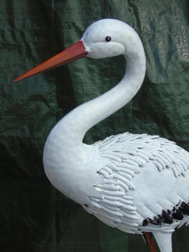 Een ooievaarsvogel in smeedijzer van Colors, Tuin en Terras, Tuinbeelden, Nieuw, Dierenbeeld, Metaal, Ophalen