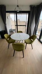 Ronde eettafel + stoelen, Huis en Inrichting, Tafels | Eettafels, Ophalen, Zo goed als nieuw