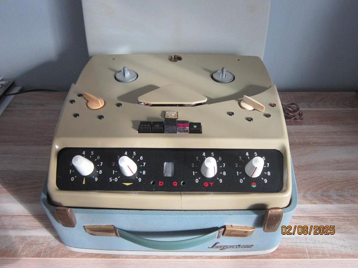 Lugavox Acec T.1165 Bandrecorder 1960 Belgie, Audio, Tv en Foto, Bandrecorder, Bandrecorder, Met stofkap, Ophalen of Verzenden