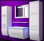 Badkamer meubel, led-verlichting, spiegel en wastafel., Huis en Inrichting, Badkamer | Badkamermeubels, Ophalen