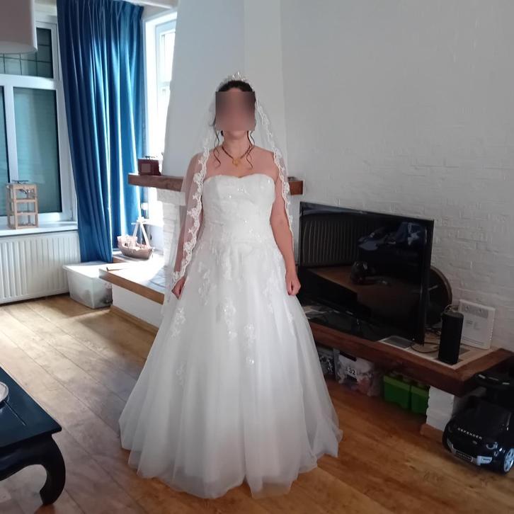 Bruidsjurk Princes, Kleding | Dames, Trouwkleding en Trouwaccessoires, Zo goed als nieuw, Trouwjurk, Wit, Ophalen