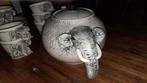 Service à thé unique en forme d'éléphant gris, Comme neuf, Enlèvement, Assiettes(s)