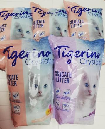 Tigerino Crystals Silicate Kattenbak vulling 5x5L disponible aux enchères