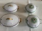 4 antieke schalen met deksel voor slechts 5 € per stuk, Antiek en Kunst, Ophalen of Verzenden