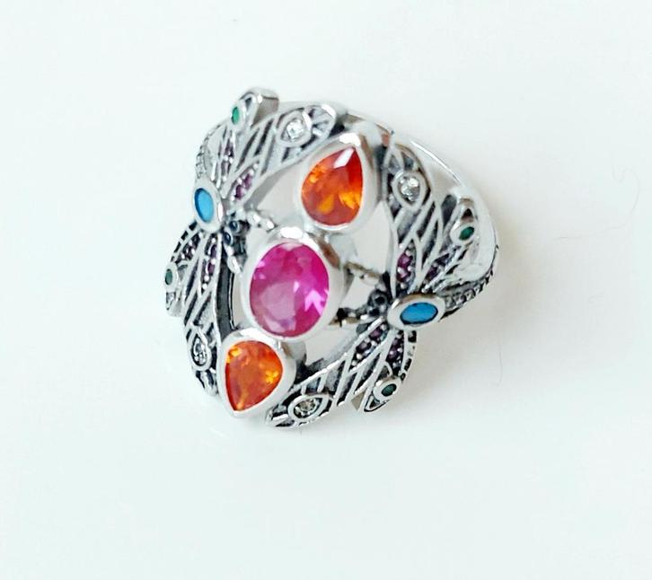 Schitterende handgemaakte zilveren ring, Handtassen en Accessoires, Ringen, Zo goed als nieuw, Zilver, Zilver, Ophalen of Verzenden