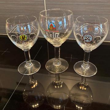 set van 3 LEFFE glazen 25 cl - 33 cl