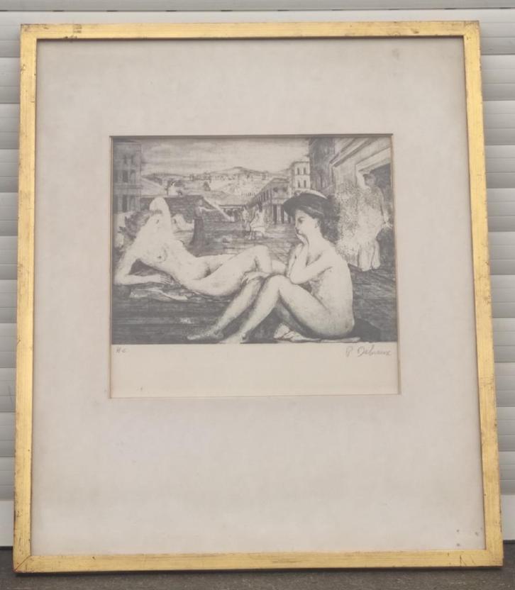 2 lithographie hors commerce signe paul delvaux, Antiek en Kunst, Kunst | Litho's en Zeefdrukken, Ophalen of Verzenden