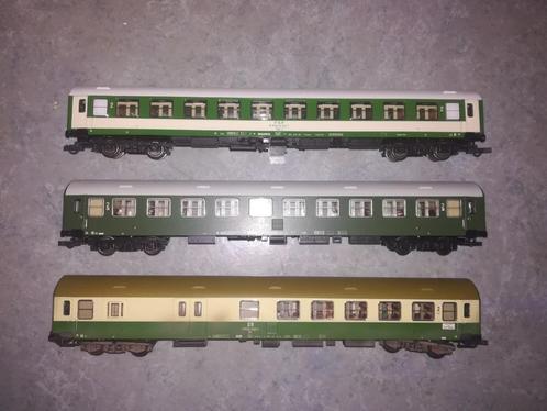 3 personenwagens H0 UIC-Y 70 Sachssenmodelle Tillig PKP DR, Hobby en Vrije tijd, Modeltreinen | H0, Zo goed als nieuw, Wagon, Gelijkstroom of Wisselstroom