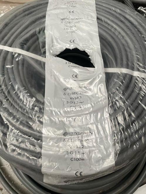 Cable d'éléctrique 3G1,5mm² 100M (LIUIDATION), Doe-het-zelf en Bouw, Elektriciteit en Kabels, Nieuw, Ophalen