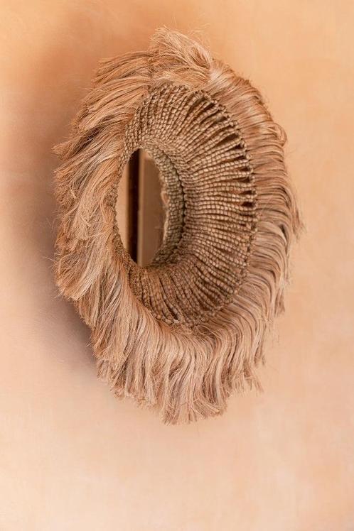 De Abaca Solomon Spiegel - Naturel, Maison & Meubles, Accessoires pour la Maison | Miroirs, Neuf, Rond, Envoi