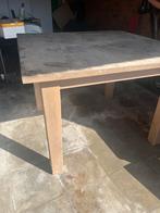 Tafel en 4 stoelen hout, Huis en Inrichting, Ophalen, Gebruikt, Vierkant, Vier personen