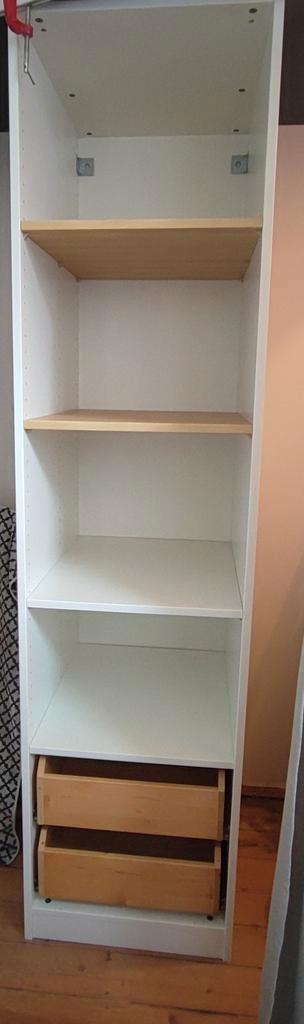 1) Pax Ikea kast met 4 planken en 2 schuiven beschikbaar voor biedingen