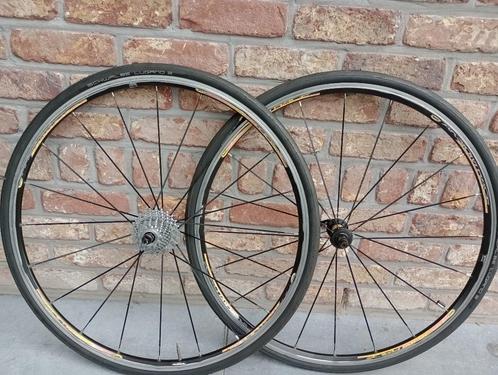 Mavic Askium wielset, met campagnolo body, Fietsen en Brommers, Fietsonderdelen, Gebruikt, Racefiets, Wiel, Ophalen