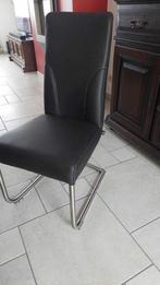 6 moderne stoelen met sledevoet H&H bruin, Vijf, Zes of meer stoelen, Modern, Gebruikt, Bruin