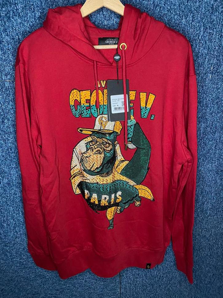 Sweat à capuche Avenue George V Paris - XL, Vêtements | Hommes, Pulls & Vestes, Neuf, Taille 56/58 (XL), Rouge, Enlèvement ou Envoi