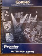 GOTTLIEB BIG HOUSE INSTRUCTION MANUAL with schematic, Verzamelen, Automaten | Flipperkasten, Onderdeel of Defecte kast, Zo goed als nieuw