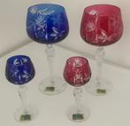 Set van 2 grote & 2 kleine Lausitzer Kristall glazen, Ophalen, Zo goed als nieuw, Kristal, Glas of Glazen