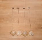 4 attaches tentures en bois aimantés