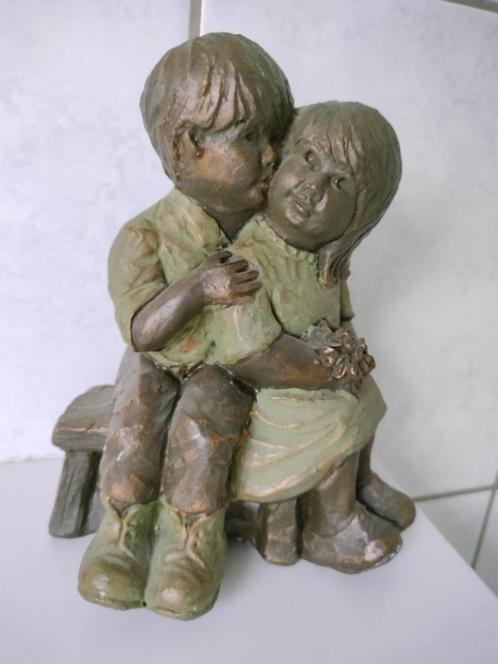 beeld Geert Kunen koppeltje brons zwaar metaal romantiek *, Antiek en Kunst, Kunst | Beelden en Houtsnijwerken, Ophalen of Verzenden