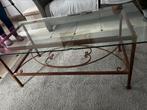 Smeedijzer salontafel, Huis en Inrichting, Ophalen of Verzenden, Gebruikt, Glas