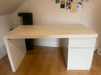 Wit MALM bureau IKEA, Huis en Inrichting, Bureaus, Ophalen, Zo goed als nieuw, Bureau