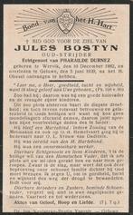 Oudstrijder 1914-1918 Jules Bostyn, Collections, Images pieuses & Faire-part, Enlèvement ou Envoi